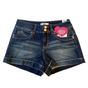 Mid Rise Butt Lifting Denim Shorts